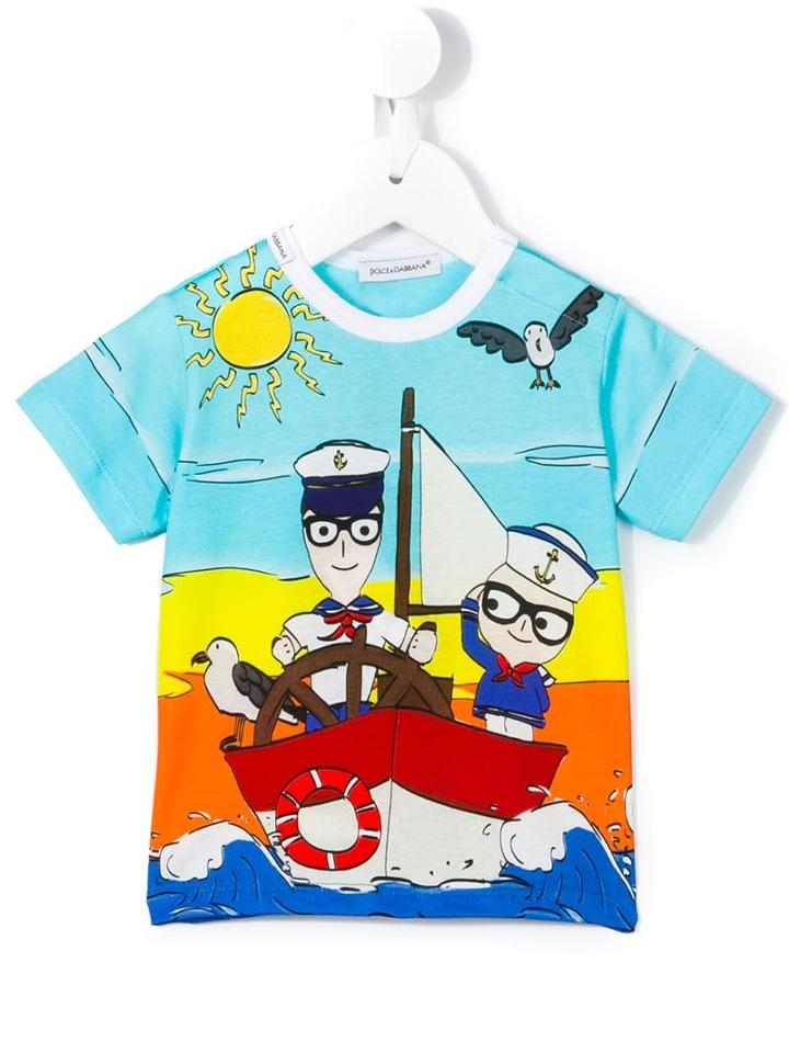 Dolce & Gabbana Kids - 'junior Sailors' T-shirt - Kids - Cotton - 6-9 Mth