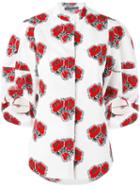 Alexander Mcqueen - Poppy Print Shirt - Women - Cotton - 40, White, Cotton