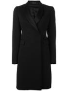 Tagliatore Shawl Collar Coat, Women's, Size: 44, Black, Cupro/polyester/spandex/elastane/virgin Wool