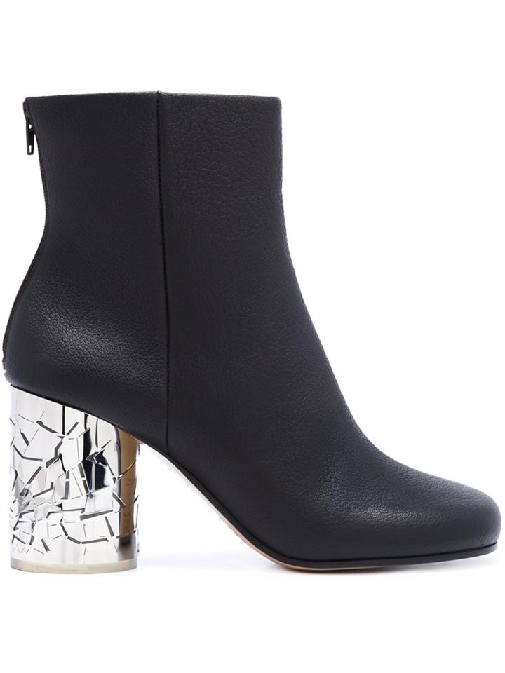 Maison Margiela Shattered Glass Heel Ankle Boots - Black