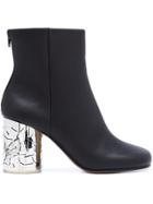 Maison Margiela Shattered Glass Heel Ankle Boots - Black