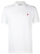 Ami Alexandre Mattiussi Ami De Coeur Polo Shirt, Men's, Size: Xl, White, Cotton
