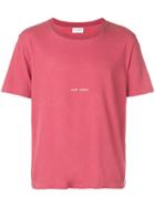 Saint Laurent Logo Print T-shirt - Pink & Purple