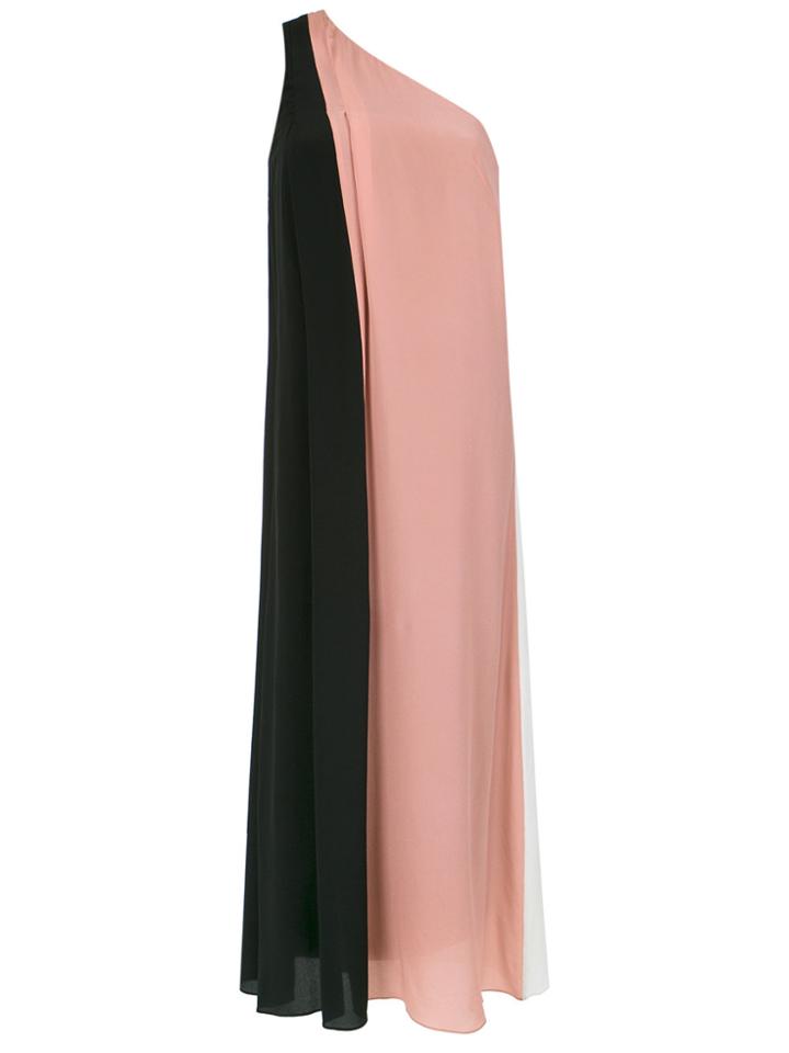 Osklen One Shoulder Color Block Gown - Multicolour