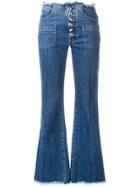 Marques'almeida High-waisted Flared Trousers - Blue