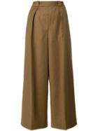 Pence High-waisted Cropped Trousers - Brown