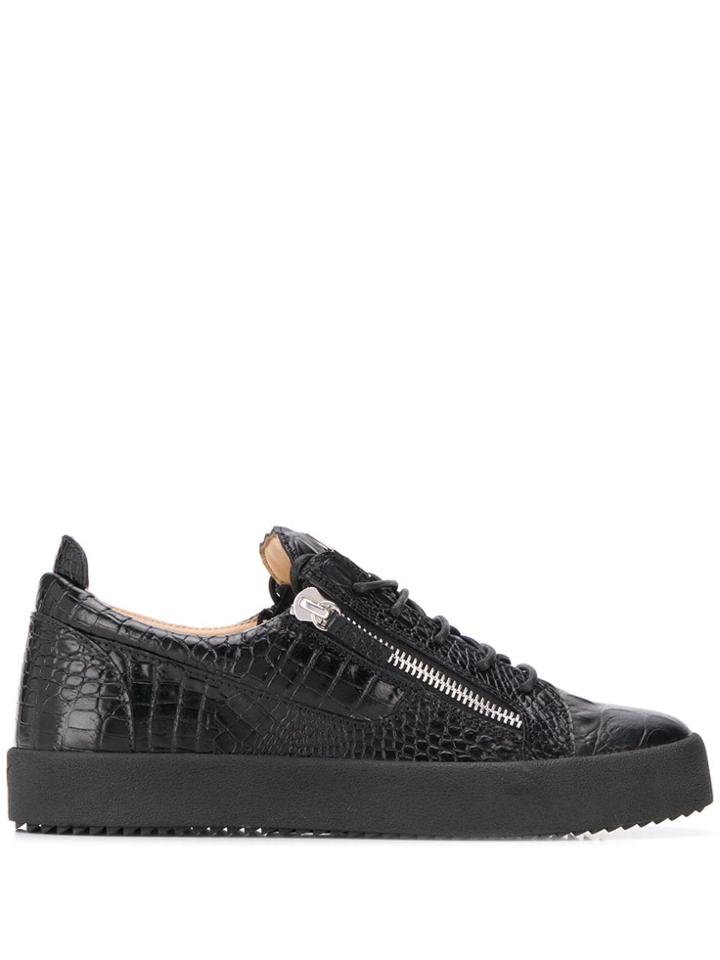 Giuseppe Zanotti Side Zip Detail Sneakers - Black