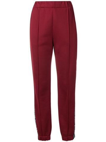 T By Alexander Wang Logo Tape Track Pants - Red