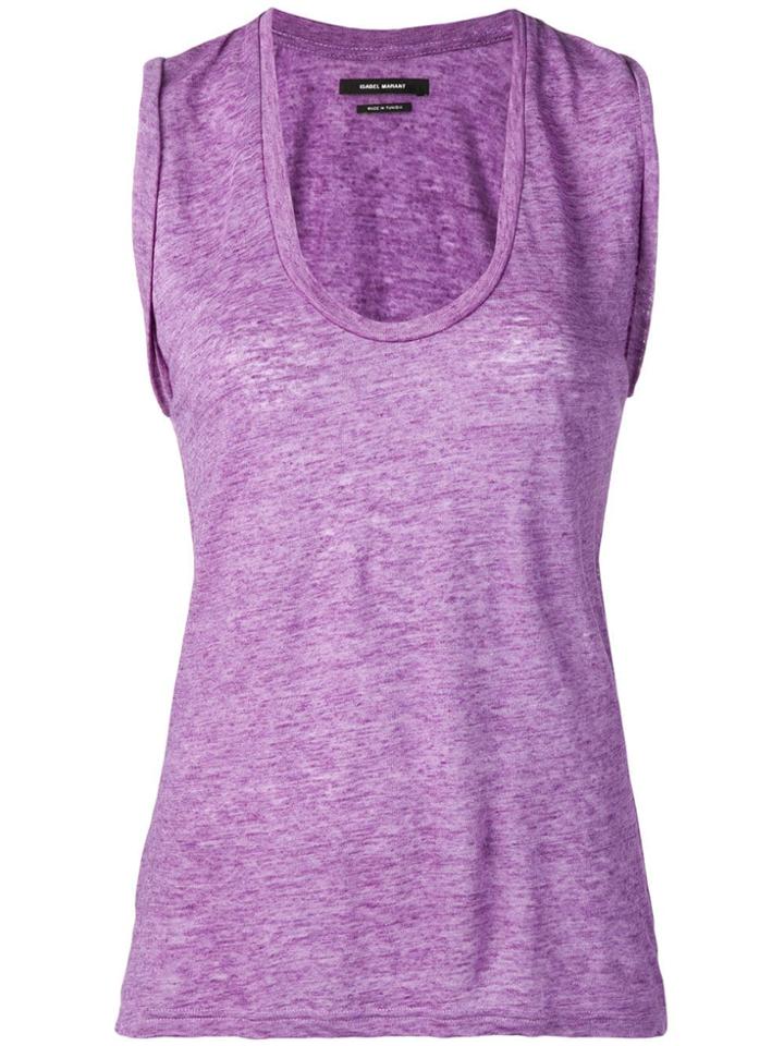 Isabel Marant U-neck Tank Top - Purple