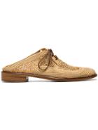 Robert Clergerie Jaly 25 Woven Mesh Mules - Nude & Neutrals