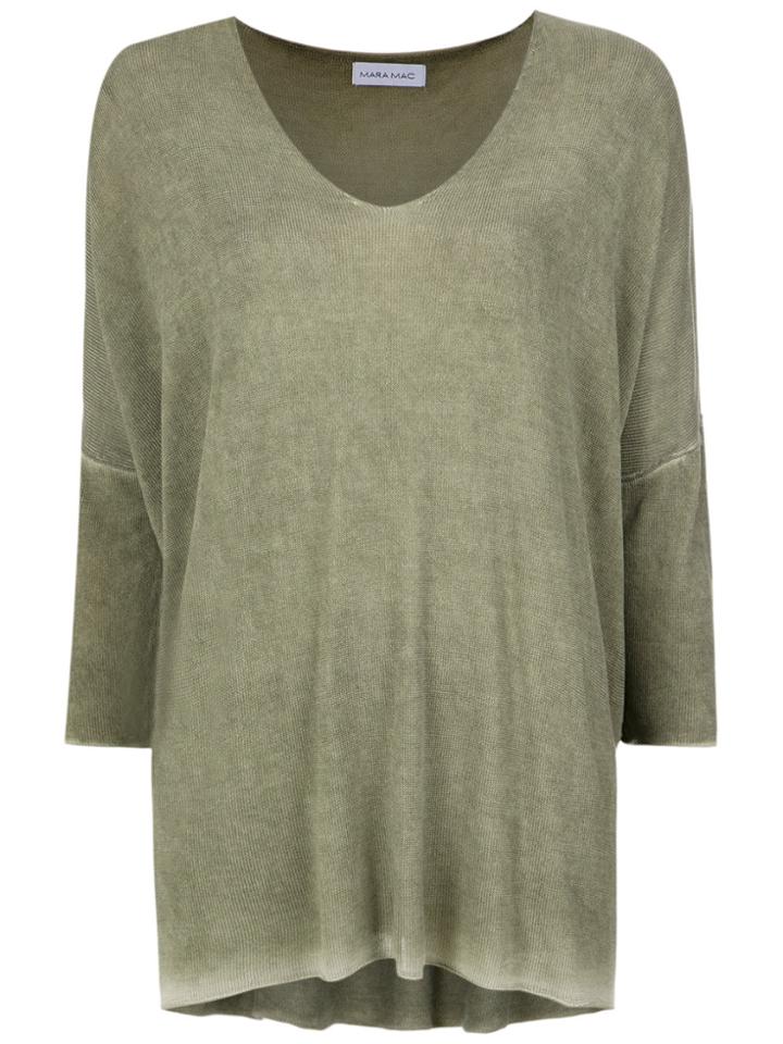 Mara Mac Wide Knit Blouse - Black