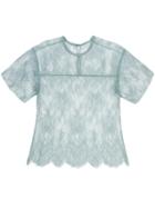 Philosophy Di Lorenzo Serafini Lace Detail Top, Women's, Size: 42, Green, Polyamide