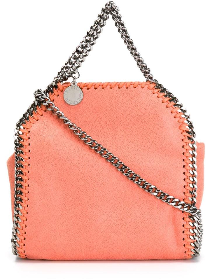 Stella Mccartney Tiny 'falabella' Tote, Women's, Yellow/orange