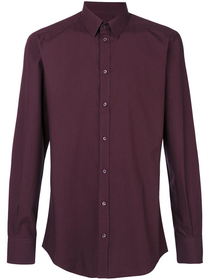 Dolce & Gabbana - Classic Poplin Shirt - Men - Cotton - 42, Pink/purple, Cotton