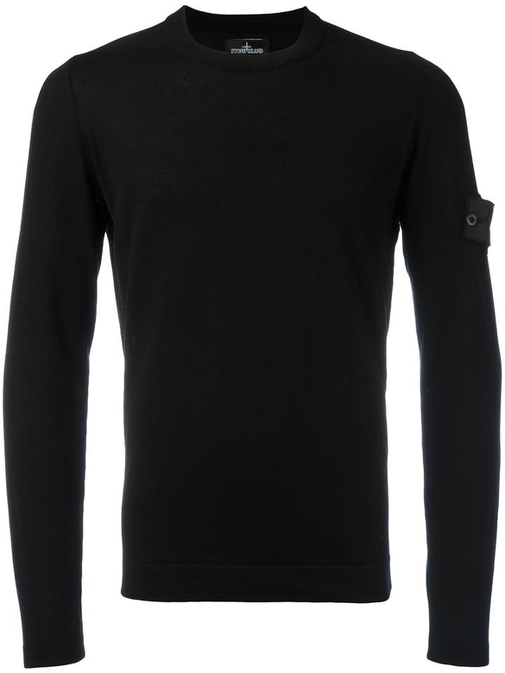 Stone Island Shadow Project Crew Neck Jumper, Men's, Size: Xxl, Black, Cotton