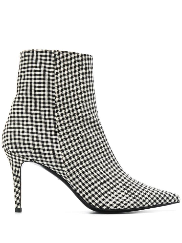 Barbara Bui Plaid Ankle Boots - Black