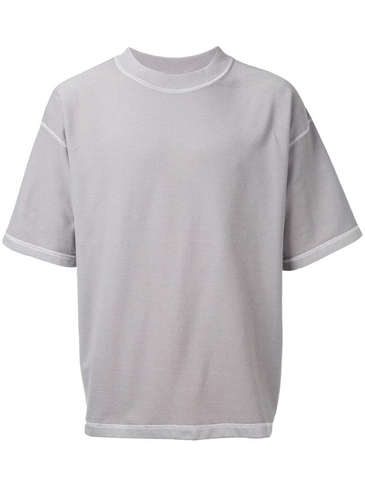 Monkey Time - Exposed Seam T-shirt - Men - Cotton - M, Grey, Cotton