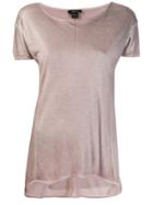 Avant Toi Metallic Sheen Top - Pink