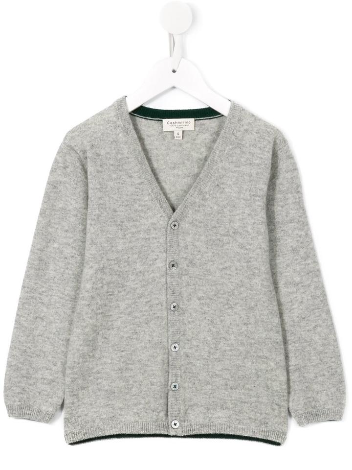 Cashmirino - V-neck Cardigan - Kids - Cashmere - 3 Yrs, Grey
