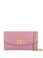 Dolce & Gabbana Logo Plaque Crossbody Bag - Pink