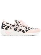 Diesel Leopard Print Low-top Sneakers - Pink & Purple
