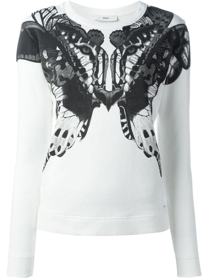 Diesel Fantasy Print Sweater, Women's, Size: Small, White, Cotton