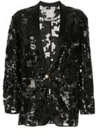 Ingie Paris Sequin Embellished Blazer - Black