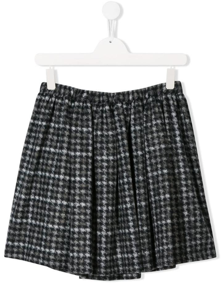 Douuod Kids Textured Check Skirt - Blue