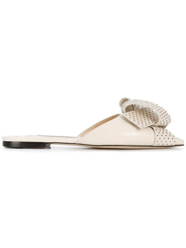 Jimmy Choo Knot Top Gretchen Flats - White