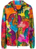 Valentino Tiger Print Windbreaker - Orange