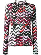 Emilio Pucci Chevron Knitted Top - Black