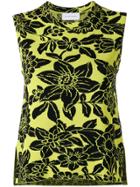 Christian Wijnants Sleeveless Floral Top - Yellow & Orange