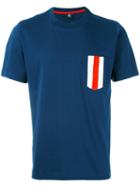 Ps By Paul Smith - Striped Pocket T-shirt - Men - Cotton - L, Blue, Cotton