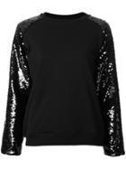 Giamba Sequin Sleeve Sweatshirt - Black