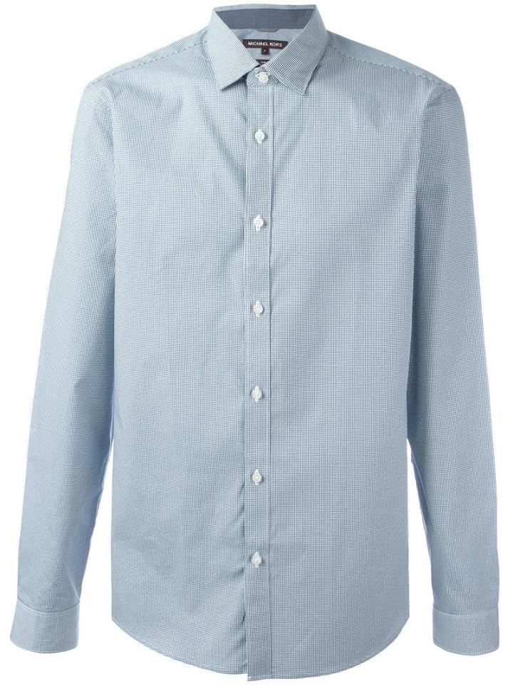 Michael Kors Polka Dot Print Shirt, Men's, Size: Xl, Blue, Cotton