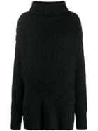 Ann Demeulemeester Ribbed Knit Jumper - Black