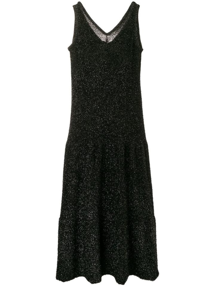 Sara Lanzi Glitter Sleeveless Dress - Black