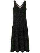 Sara Lanzi Glitter Sleeveless Dress - Black