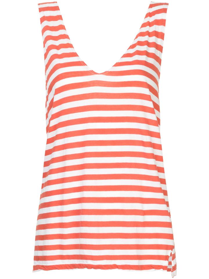 Bassike Striped Tank Top - Red