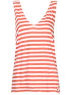 Bassike Striped Tank Top - Red