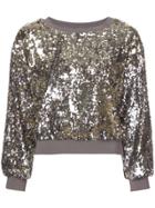 Alice+olivia Smith Cropped Sweater - Grey