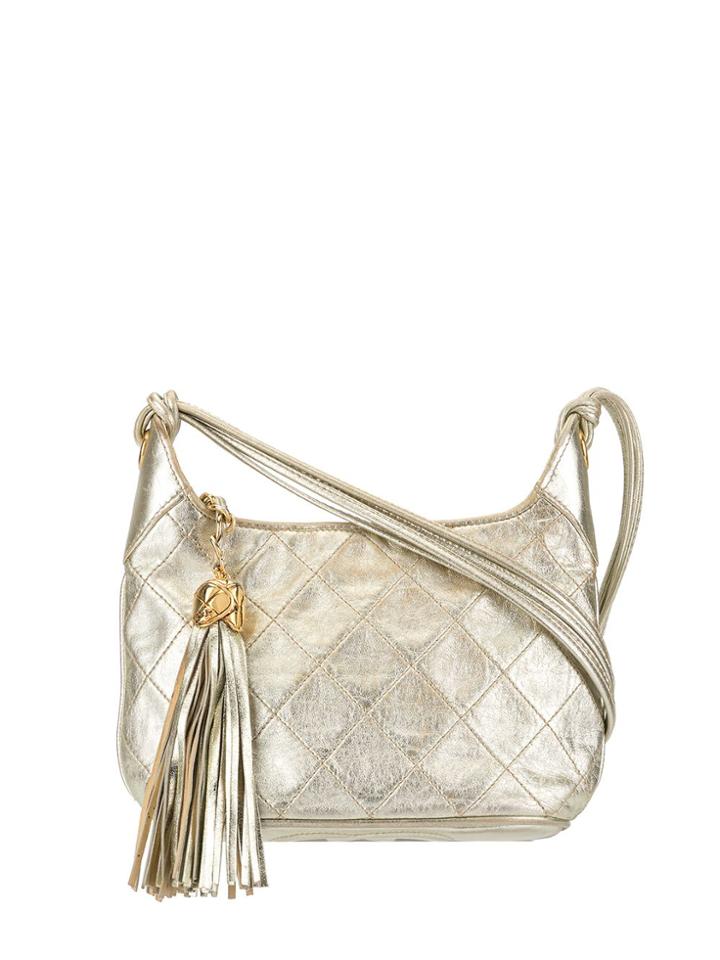Chanel Pre-owned 1990 Wild Stitch Shoulder Bag - Gold