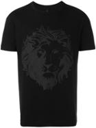 Versus Lion Print T-shirt, Men's, Size: Medium, Black, Cotton