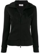 Moncler Zip-up Logo Sweatshirt - Black
