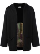 Saint Laurent Sweet Dreams Oversized Hooded Cardigan, Men's, Size: Xs, Black, Wool