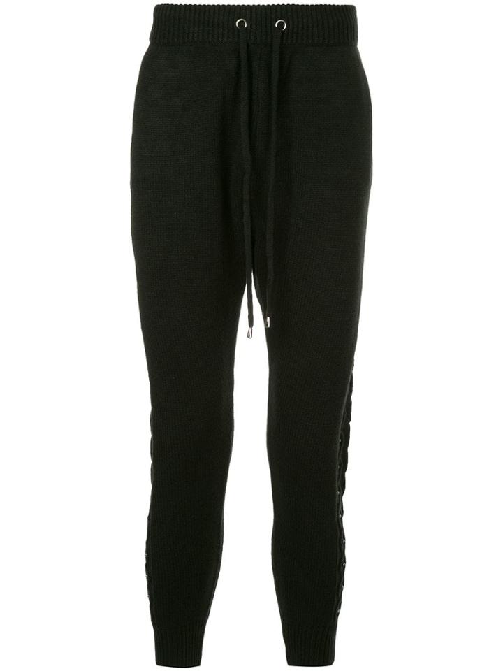 Loveless Ribbed Lounge Trousers - Black