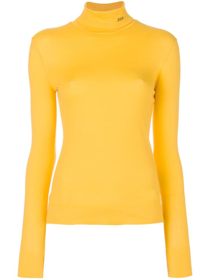 Calvin Klein 205w39nyc Roll Neck Top - Yellow & Orange