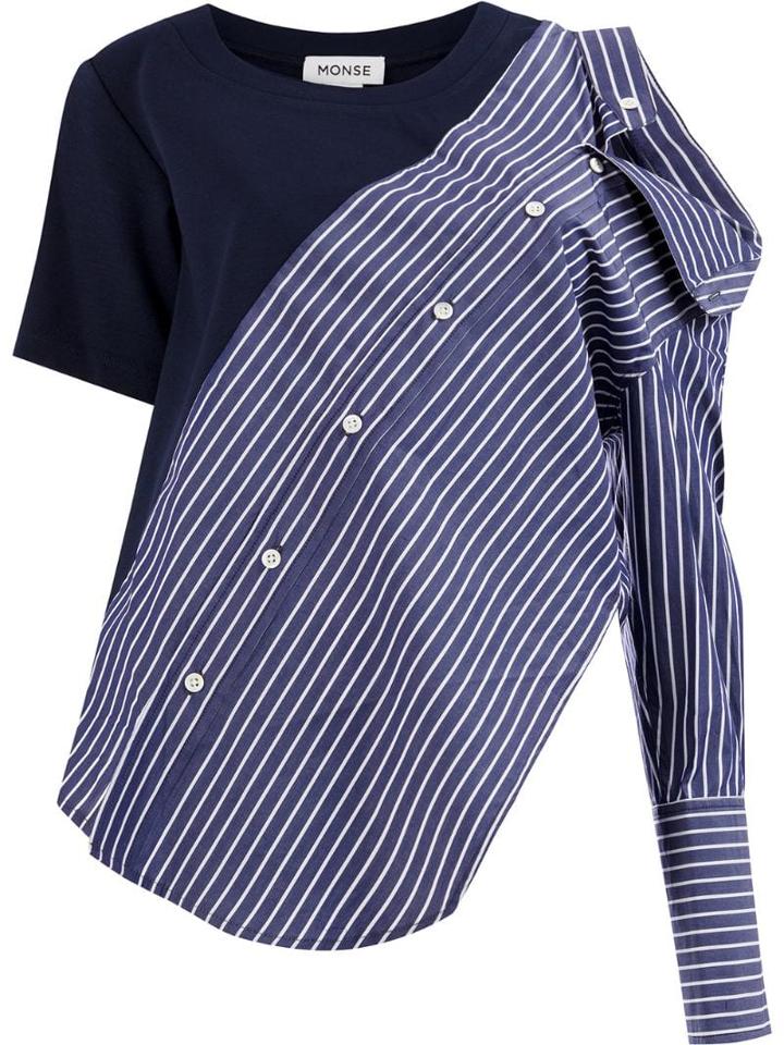Monse Asymmetric Could Shoulder Top - Blue