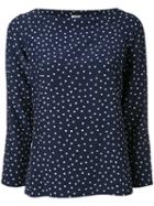Ines De La Fressange - Polka-dot Blouse - Women - Silk - 36, Blue, Silk