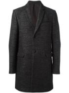 Folk Single Breasted Coat, Men's, Size: 4, Grey, Cotton/linen/flax/nylon/virgin Wool